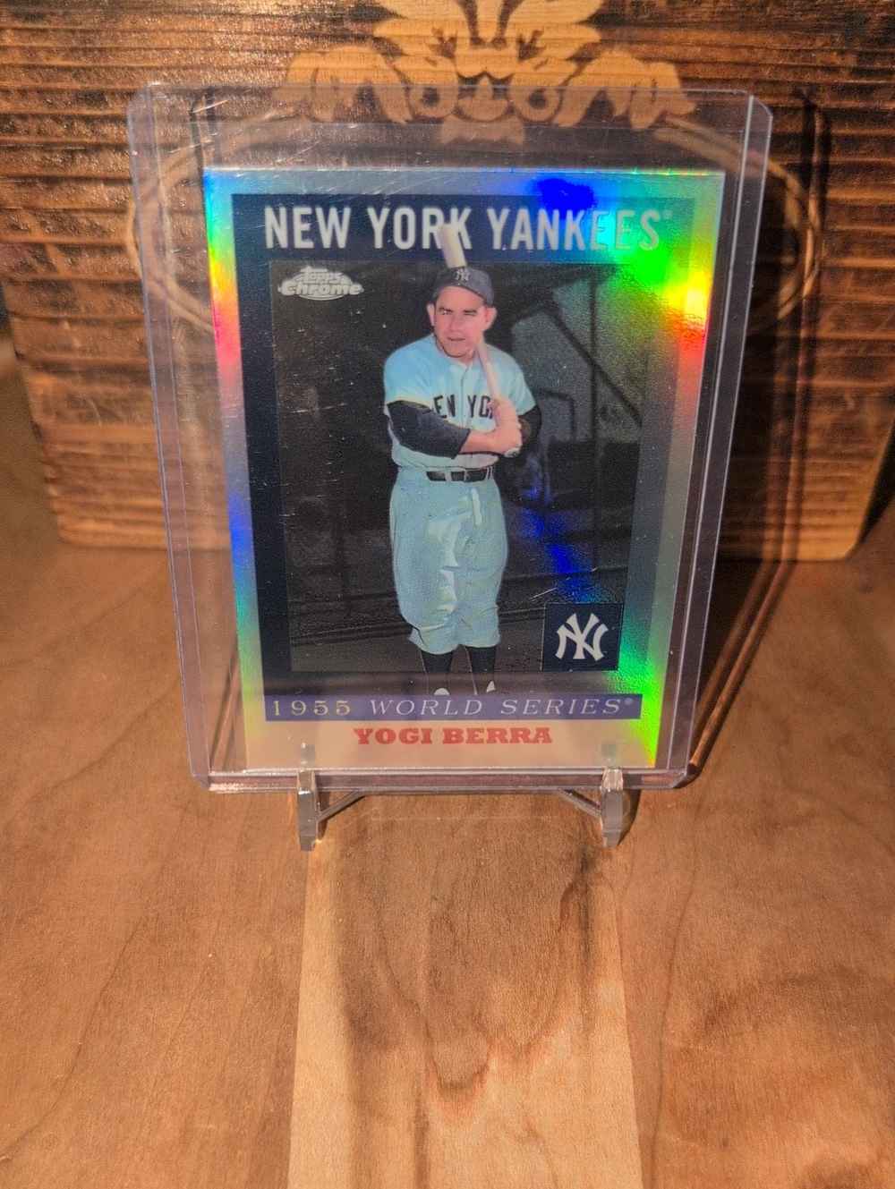 2025 Topps Chrome Yogi Berra Silver Refractor Yankees HOF